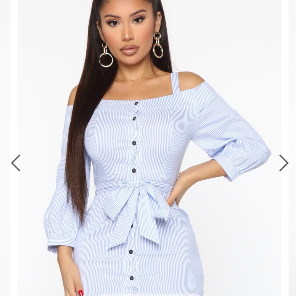 Striped light blue dress - New With Tags - NWT